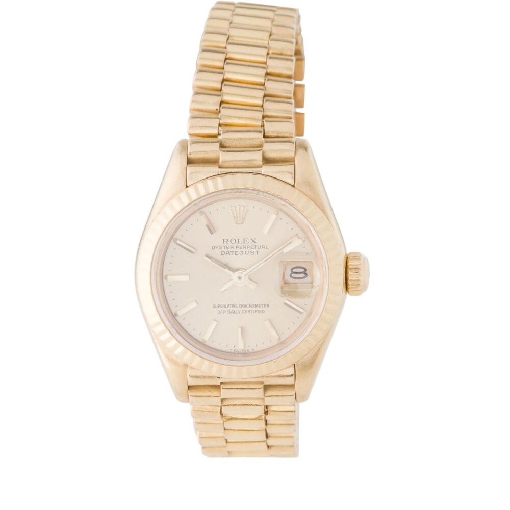 Rolex Ladies 18k Champagne Dial With BOX